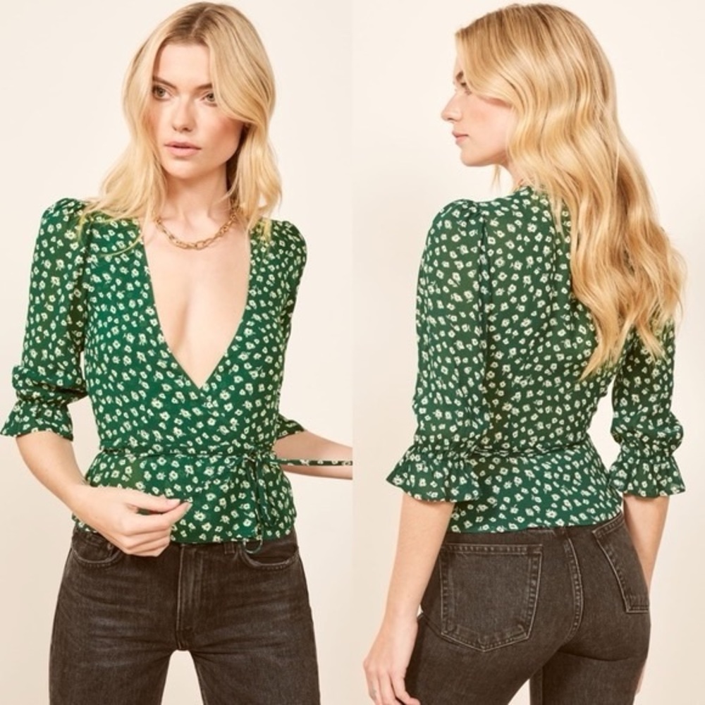 Reformation Emma Wrap Top